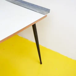 Pamono Vintage Worktable with Red Vice and Formica Top><noscript><img width=