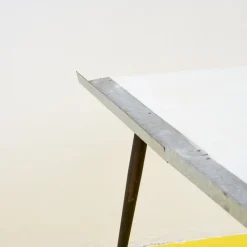 Pamono Vintage Worktable with Red Vice and Formica Top><noscript><img width=