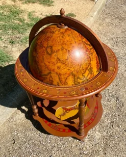 Pamono Vintage World Globe on Wheels Bar, 1960s><noscript><img width=