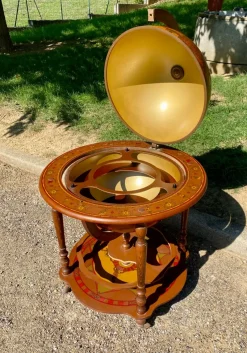 Pamono Vintage World Globe on Wheels Bar, 1960s><noscript><img width=