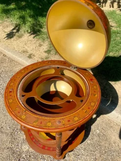 Pamono Vintage World Globe on Wheels Bar, 1960s><noscript><img width=