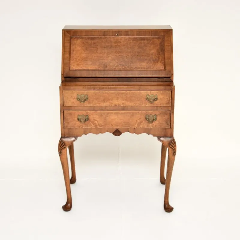 Clearance Pamono Vintage Writing Desk in Burr Walnut, 1920s