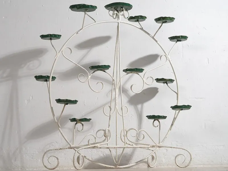 Pamono Vintage Wrought Garden Flowerpot, 1920> Garden Tables