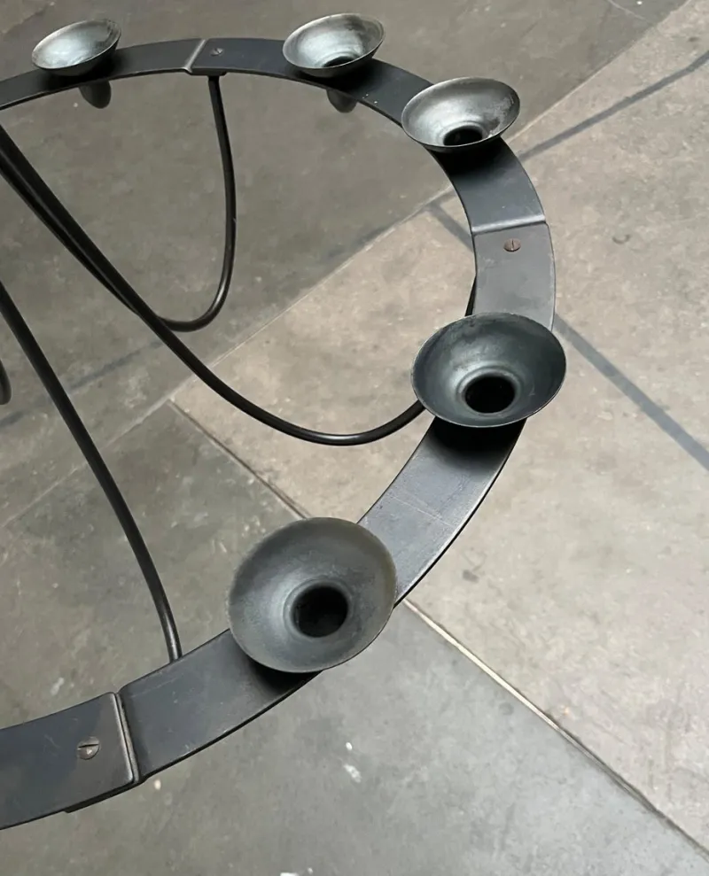 Online Pamono Vintage Wrought Iron Chandelier Candleholder by Ehlén Johansson for Ikea, 1990s