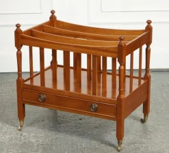 Pamono Vintage Yew Wood Canterbury Newspaper Rack><noscript><img width=