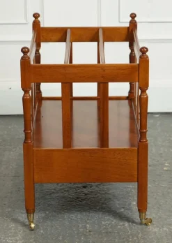 Pamono Vintage Yew Wood Canterbury Newspaper Rack><noscript><img width=