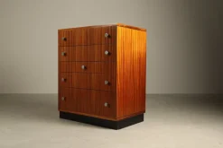 New Pamono Vintage Zebrano Chest of Drawers by Alfred Hendrickx for Belform, 1960s