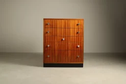New Pamono Vintage Zebrano Chest of Drawers by Alfred Hendrickx for Belform, 1960s