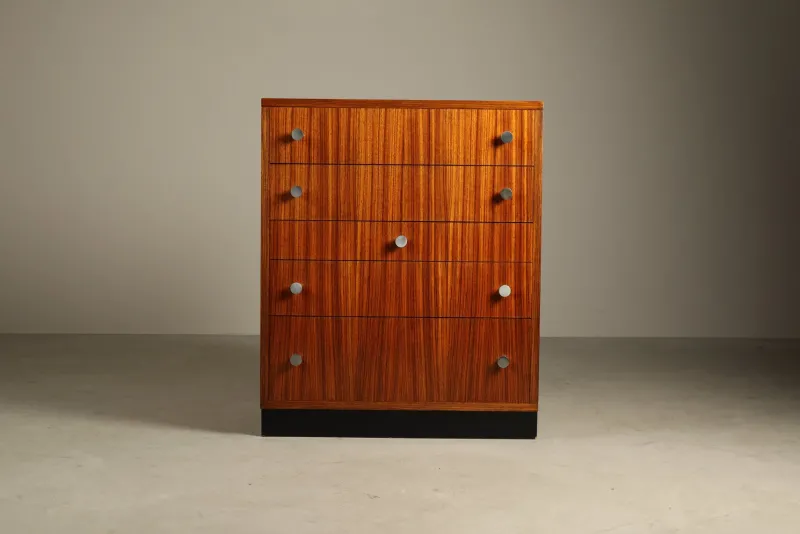 New Pamono Vintage Zebrano Chest of Drawers by Alfred Hendrickx for Belform, 1960s