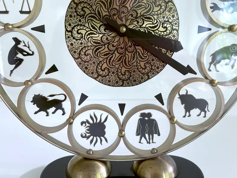 Pamono Vintage Zodiac Theme Desktop Clock, 1950s> Clocks