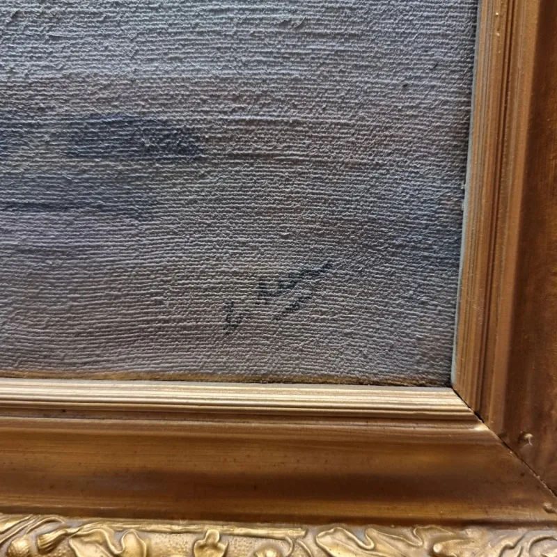 Online Pamono Violets, 1950s-1960s, Oil on Canvas, Framed