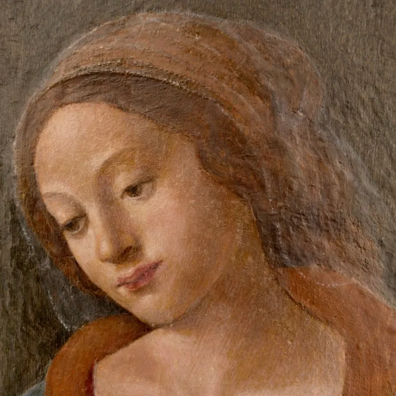 Pamono Virgin Mary, Florence, 1480s, Oil Painting on Wooden Board> Old Masters