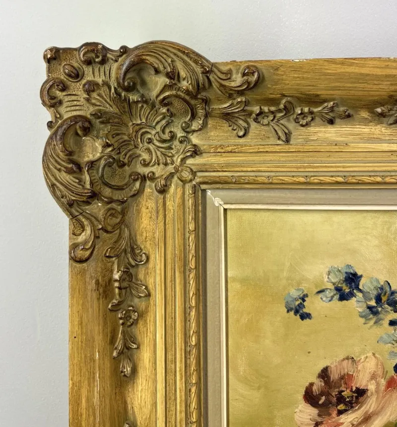 New Pamono Visconti, Floral Still Life, Oil Painting, 1800s