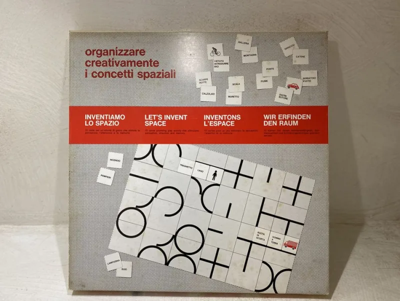 Pamono Visual Game Montessori Let’s Invent the Space by Bruno Munari for Danese Milano, Italy 1975> Mid-Century