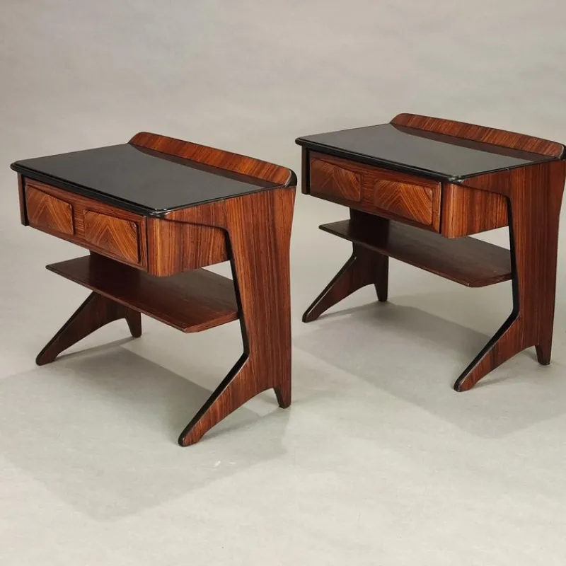 New Pamono Vittorio Dassi Bedside Tables, 1950s, Set of 2