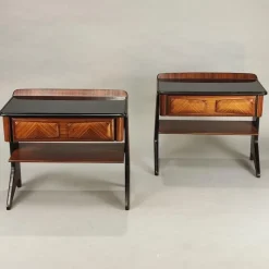 New Pamono Vittorio Dassi Bedside Tables, 1950s, Set of 2
