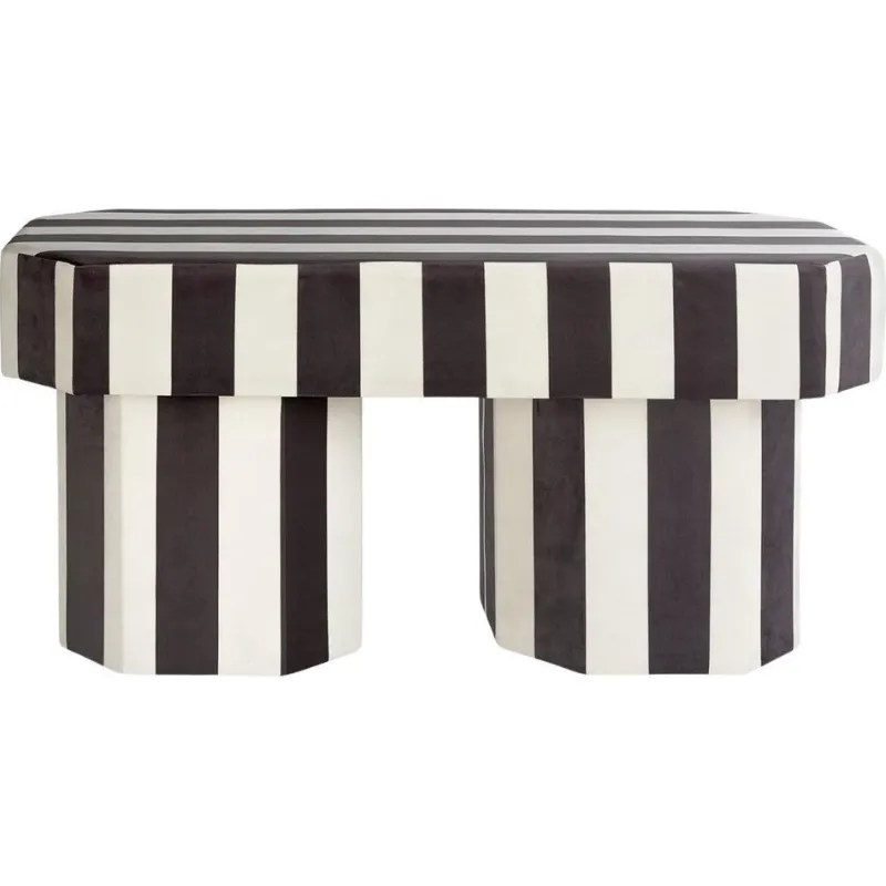 Pamono Viva Stripe Black and White Bench by Houtique> Seating|Benches