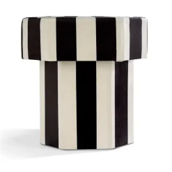 Pamono Viva Stripe Black and White Bench by Houtique><noscript><img width=
