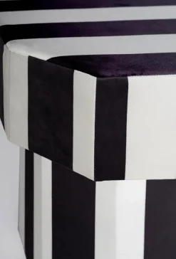 Pamono Viva Stripe Black and White Bench by Houtique><noscript><img width=
