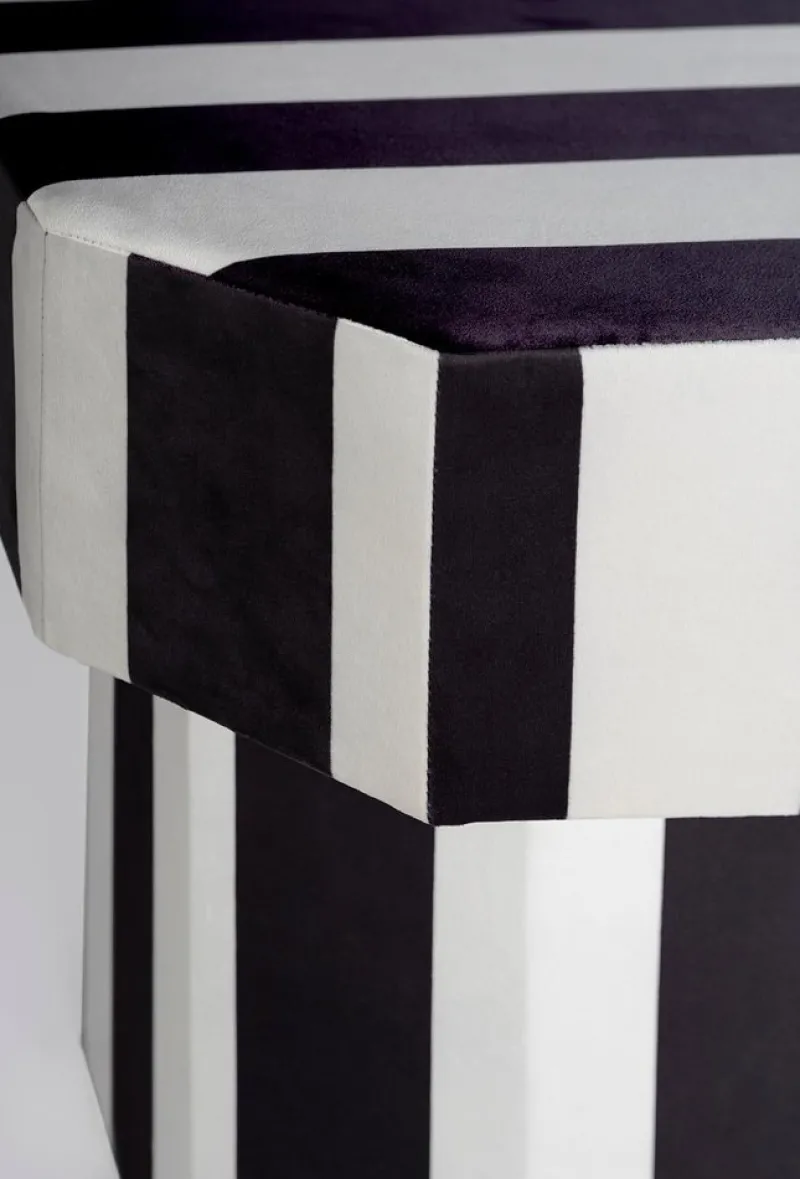 Pamono Viva Stripe Black and White Bench by Houtique> Seating|Benches