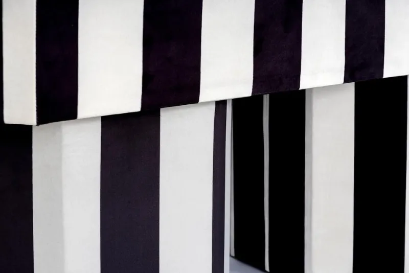 Pamono Viva Stripe Black and White Bench by Houtique> Seating|Benches