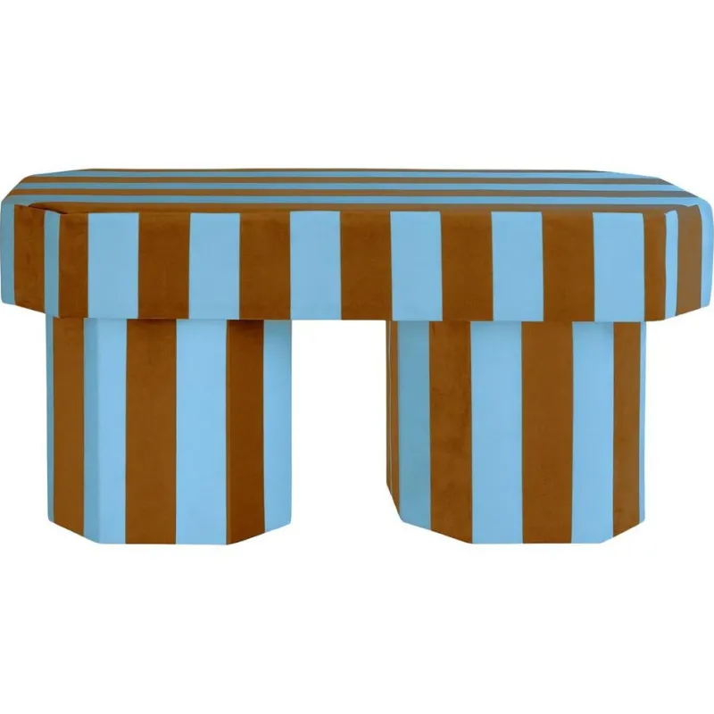 Pamono Viva Stripe Blue and Brown Bench by Houtique