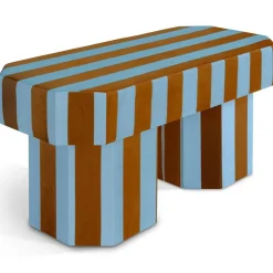 Pamono Viva Stripe Blue and Brown Bench by Houtique