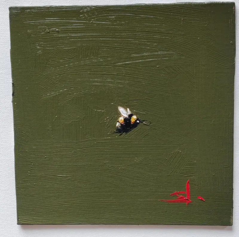 Outlet Pamono Vivek Mandalia, Bumble Bee, Oil on Canvas