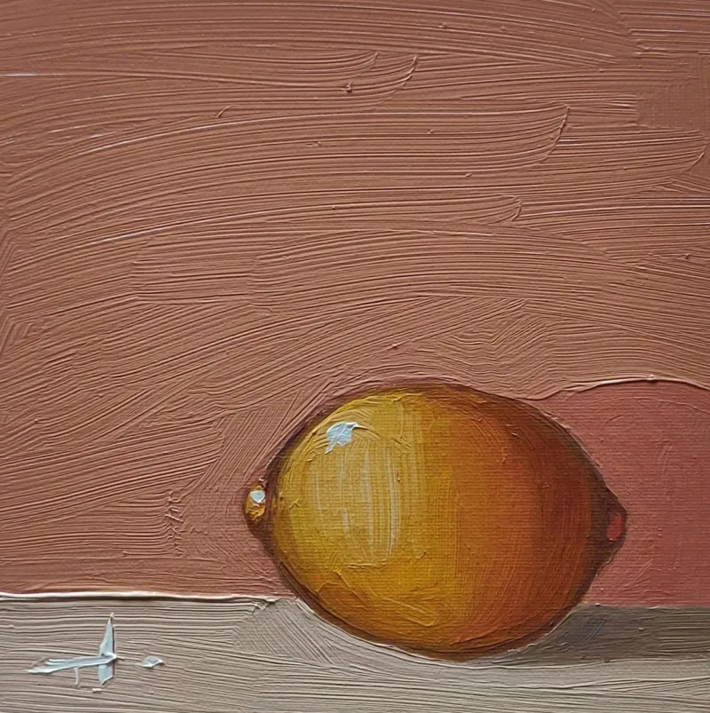 Outlet Pamono Vivek Mandalia, Lemon, Oil on Canvas