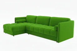 Pamono Vínculo Sectional Sofa in Green Velvet by Moanne> Seating|Couches & Sofas
