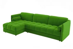 Pamono Vínculo Sectional Sofa in Green Velvet by Moanne><noscript><img width=