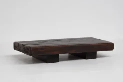 New Pamono Wabi Sabi Rustic Oak Wood Coffee Table, France, 1950s