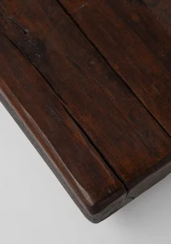 New Pamono Wabi Sabi Rustic Oak Wood Coffee Table, France, 1950s