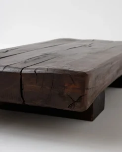 New Pamono Wabi Sabi Rustic Oak Wood Coffee Table, France, 1950s