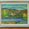 Pamono Wahlin, Coastal Scene, 1960s, Oil on Panel, Framed> Contemporary|Mid-Century