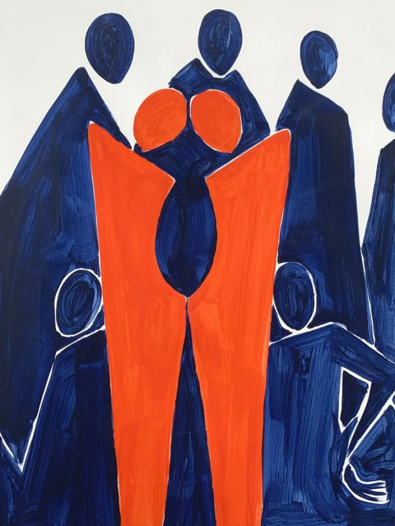 New Pamono Waleria Matelska, Twins, 2020, Acrylic on Paper