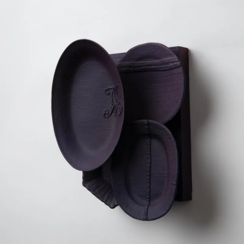 Pamono Wall Art Composition of Handmade Ceramic Plates by Studio Desimonewayland> Wall Decor