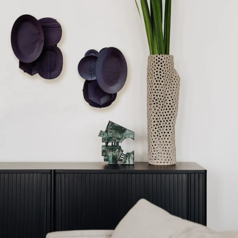 Pamono Wall Art Composition of Handmade Ceramic Plates by Studio Desimonewayland> Wall Decor