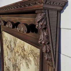 Discount Pamono Wall Coat Rack with Tapestry, 1900s