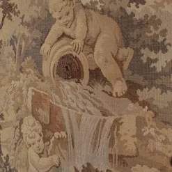 Discount Pamono Wall Coat Rack with Tapestry, 1900s
