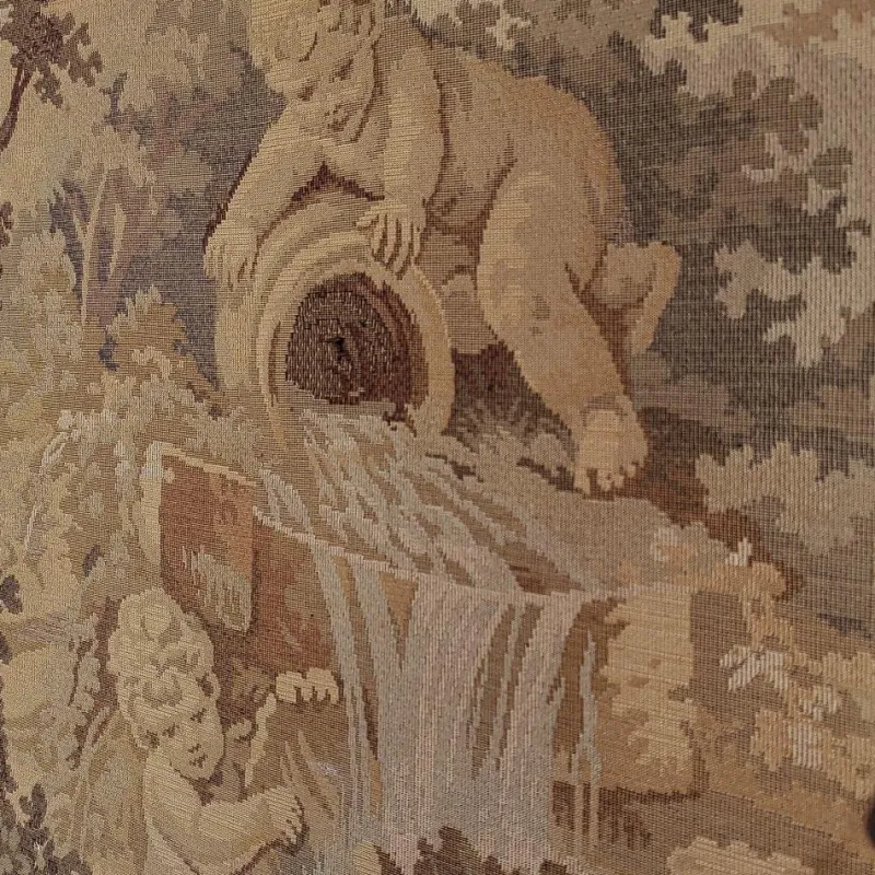 Discount Pamono Wall Coat Rack with Tapestry, 1900s