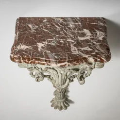 Pamono Wall Console with Red Marble Top><noscript><img width=