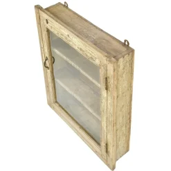 Pamono Wall Display Case in Patinated Wood><noscript><img width=