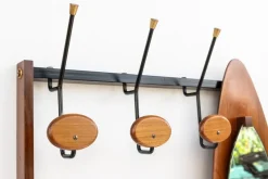 Discount Pamono Wall Hanger with Teak Mirror, 1960s