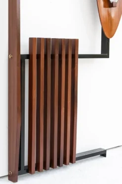 Discount Pamono Wall Hanger with Teak Mirror, 1960s