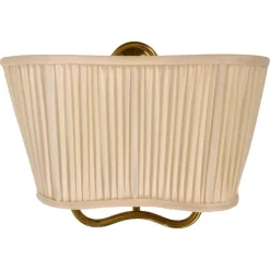Clearance Pamono Wall Lamp in Brass and Silk attributed to Josef Frank, Austria, 1933