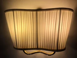Clearance Pamono Wall Lamp in Brass and Silk attributed to Josef Frank, Austria, 1933