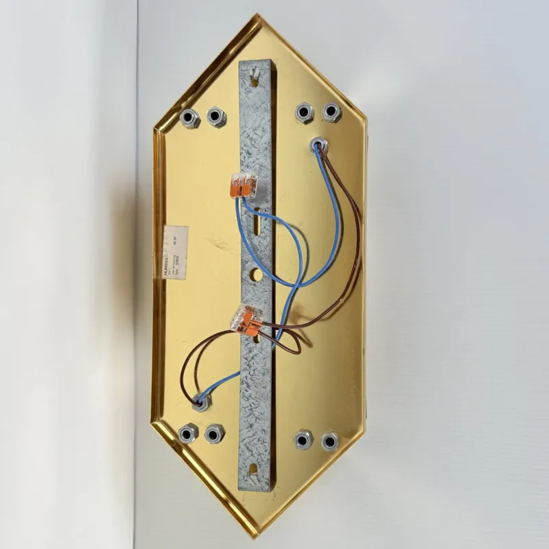 Discount Pamono Wall Lamp in Gold with Crystal Cylinders from Honsel, 1980s