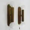 Pamono Wall Lights in Brass from Je Fassung, Germany, 1980s, Set of 2> Wall Lights & Sconces