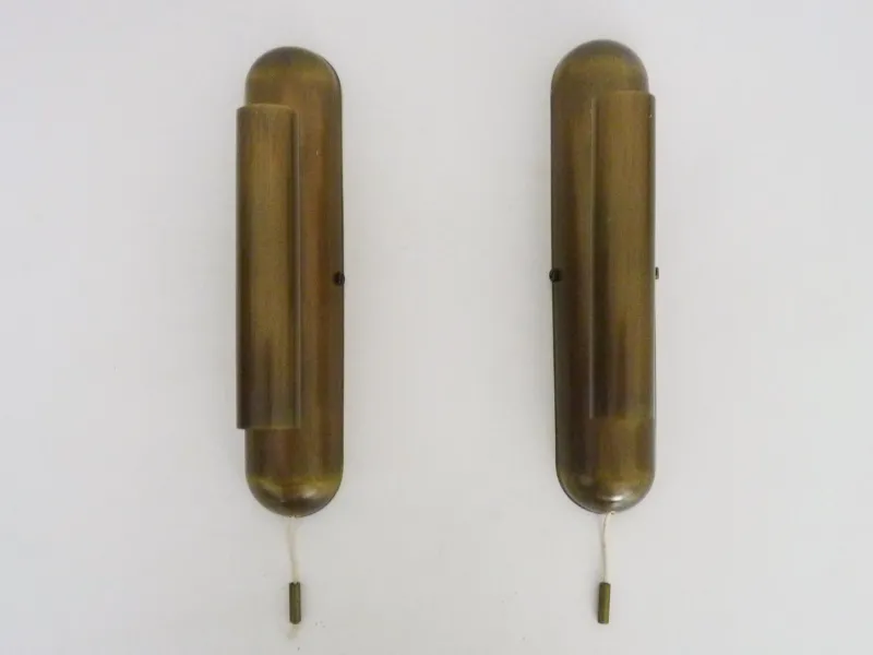 Pamono Wall Lights in Brass from Je Fassung, Germany, 1980s, Set of 2> Wall Lights & Sconces